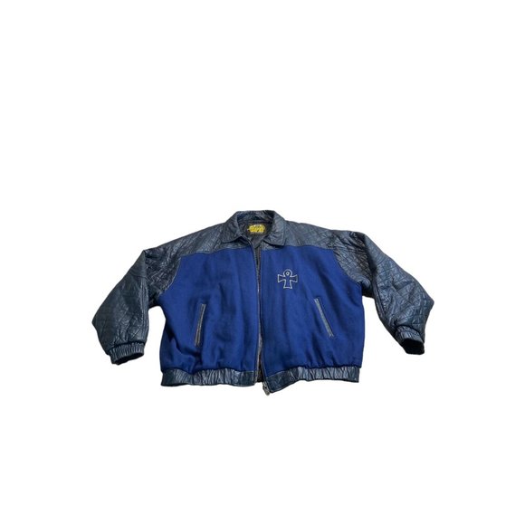 Vintage Heritage Varsity Jacket Blue Black University Black History - Picture 2 of 6